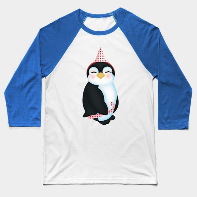 Cute penguin smile sweetly Baseball T-Shirt by Athikan